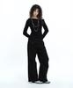 ROUGHNECK Washed Panel Stitch Pants Black
