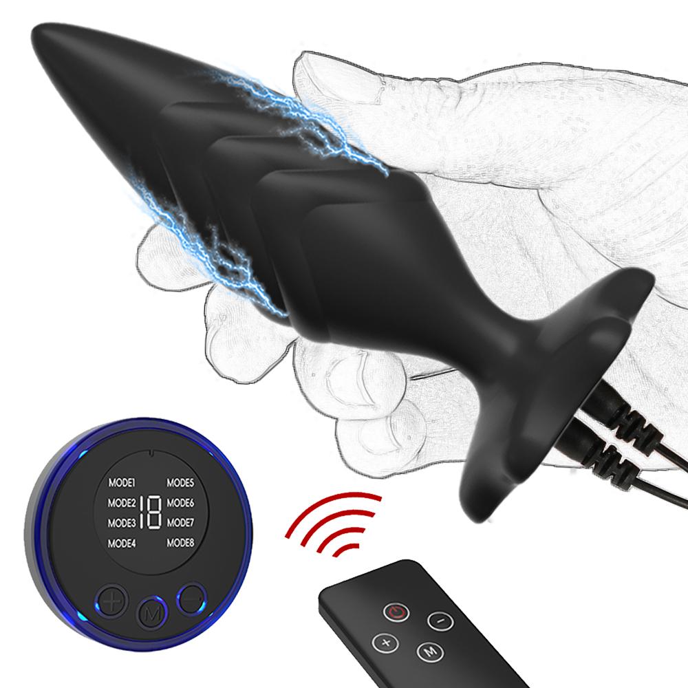 Electric Shock Butt Anal Plug Male Prostate Massager Orgasm Stim Masturbator Vaginal Stimulator Anus Expansion Adult Sex Toys