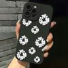 For iPhone 13 Pro Max Case White Floral Pattern TPU Phone Cover