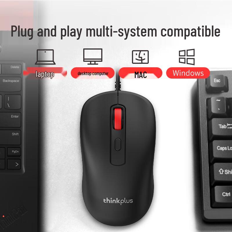Lenovo ThinkPlus M10 Wired Office Mouse