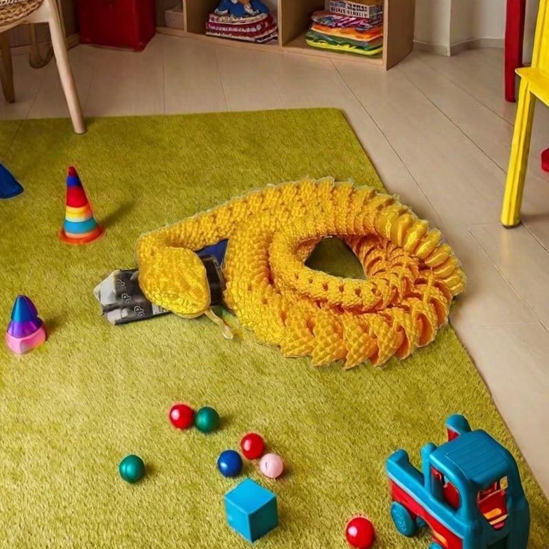 3D Printed Integrated Rattlesnake Body Joints, Movable Home Decoration, Creative Toys Worth Collecting
