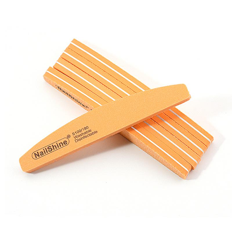 Nail Salon High-Elastic Half-Moon Sanding and Shaping Multi-Color Sponge Nail File
