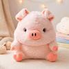 Lovely Sitting Ping Pig Plush Toys Soft Fluffy Piggy Stuffed Doll Kawaii Animal Pillow Gift For Girfriend 40cm