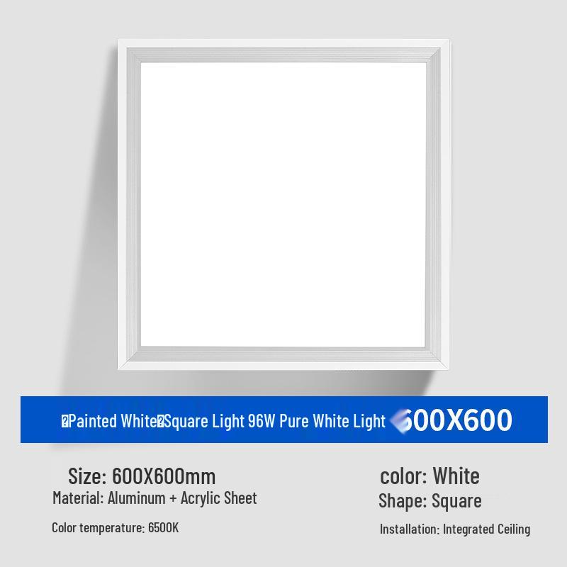 30x30 Recessed LED Ceiling Light for Kitchen, Bathroom, Shower - Aluminum Frame