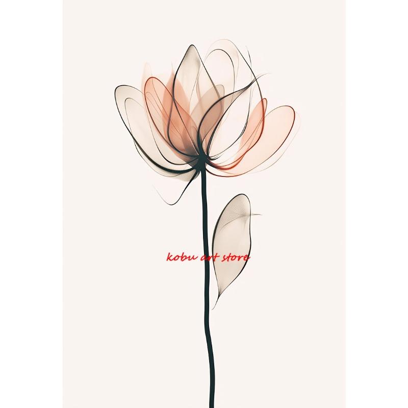 Abstract Watercolor Lotus Flower Posters Prints Colorful Floral Botanical Canvas Painting for Living Room Decor Wall Art Picture