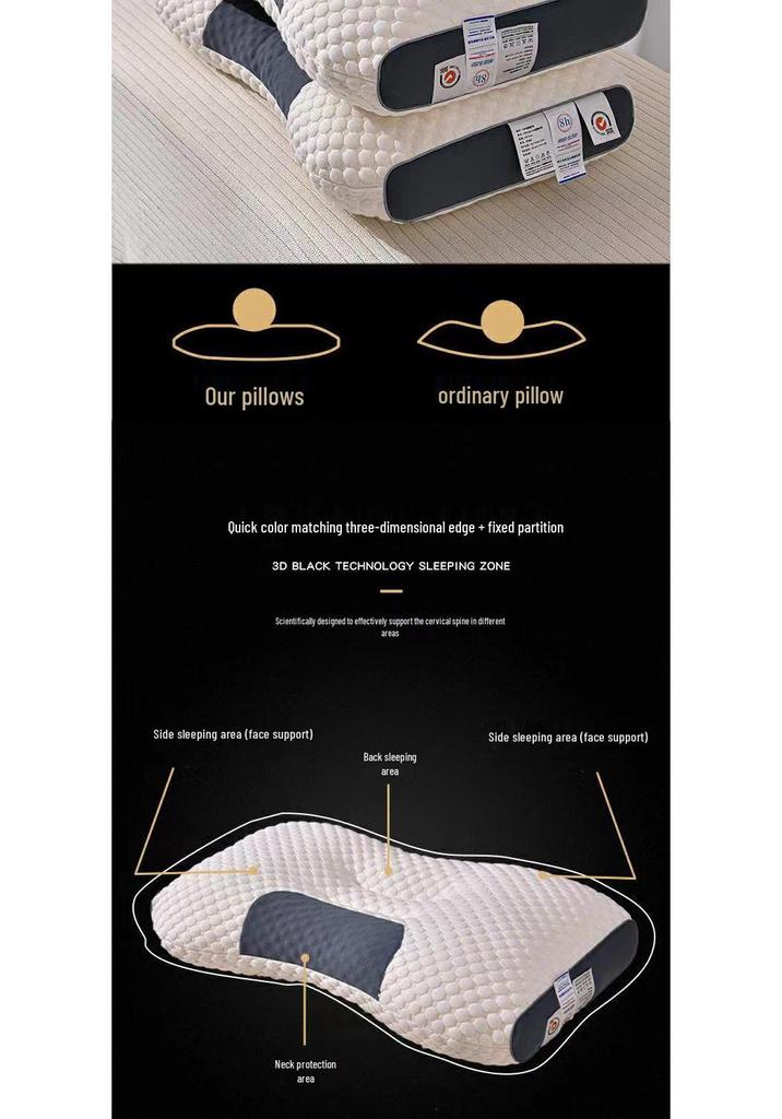 SPA Neck Support Fiber Pillow for Adults - Universal Sleep Aid for Men & Women