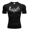 Trendiges Y2K Print Kompressionsshirt Herren Laufshirt Fitnessstudio Sport Schnelltrocknendes Shirt Outdoor Radfahren Joggen Trainingsshirt 848