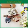 Toy Plush Rabbit Doll Clothes Couple Key Chain Backpack Accessory Birthday Gift