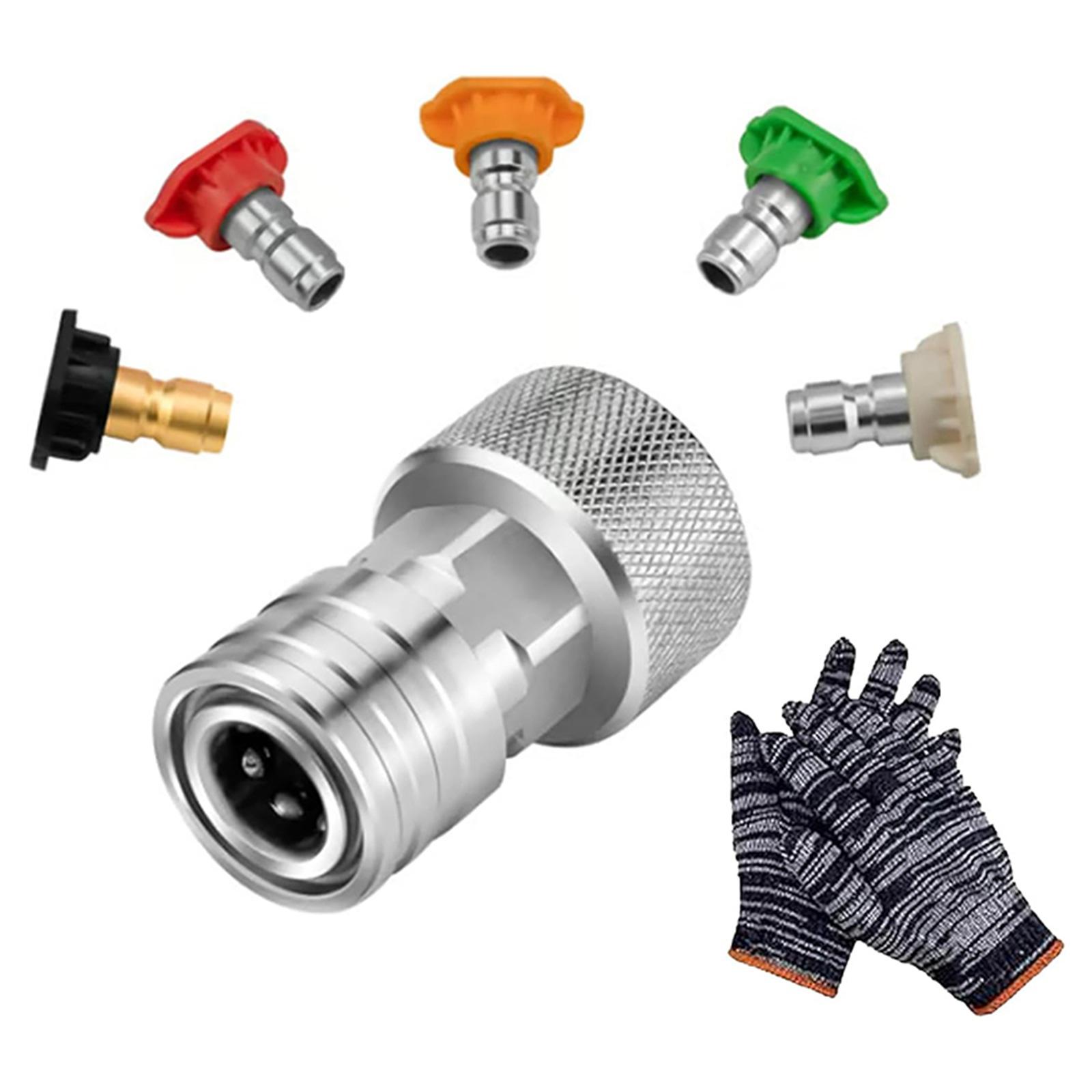 

Convert Water Hose To Power Washer Connector Stainless Steel Leak-Proof Adapter for Car Furniture Driveway Cleaning