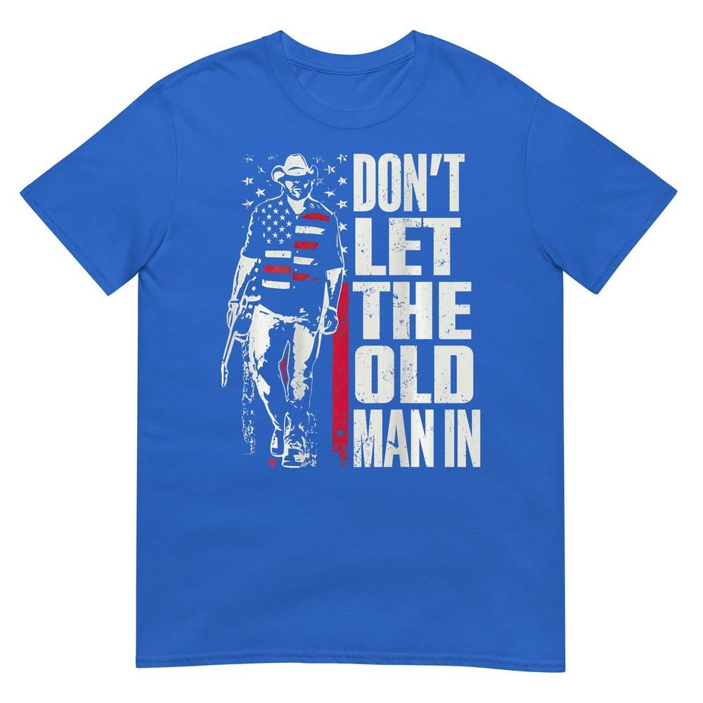Lass den alten Unisex nicht in der Vintage-amerikanischen Flagge (Auf der Rückseite) T-Shirt