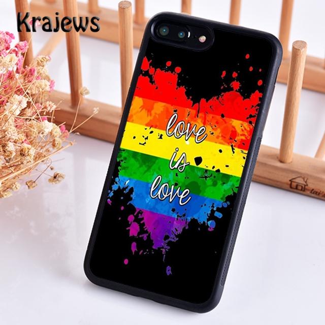 Krajews Gay Pride Flag LGBT Soft Phone Case Cover For iPhone 17 Air 16 15 14 plus 11 12 13 pro max Plus coque Fundas