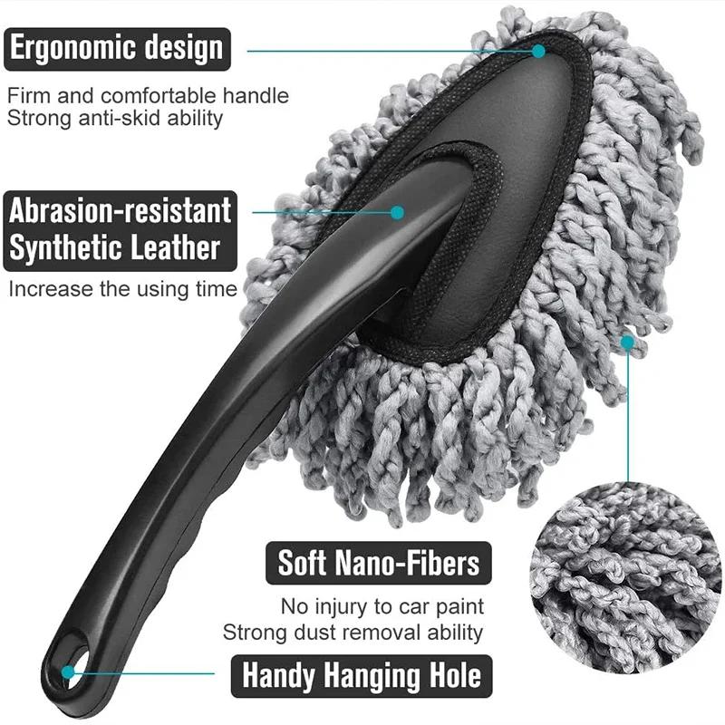 1/2Pcs Car Cleaning Tools Microfiber Dust Mop Washing Brush for Car Home Dust Removal Duster