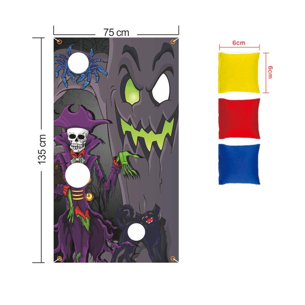 Halloween Sandbag Flag Courtyard Outdoor Children Game Pprops Decoration Pumpkin Skull Vampire Clown Witch Holiday Party Series