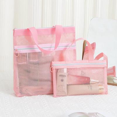Portable Multifunctional Mesh Cosmetic & Toiletry Bag