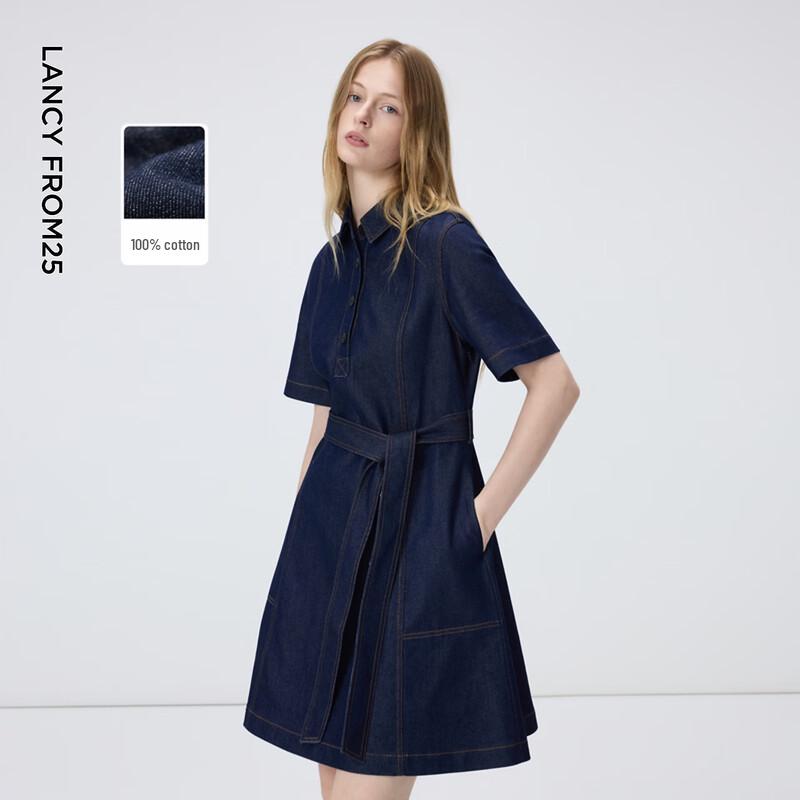 Langzi Women s Commuter Denim Shirt Dress S