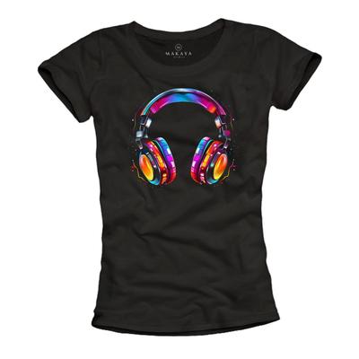 Headphones TShirt for Girls/Women/Ladies Hip Hop Outfit Stylish Music Tops Unisex T-Shirt