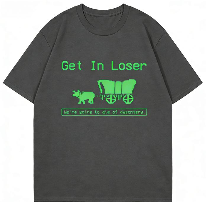 Spring and Summer New Menswomens Get in Loss Fun Printed Cotton Tshirt Fashionable Casual Short Sleeved Round Neck Tshirt
