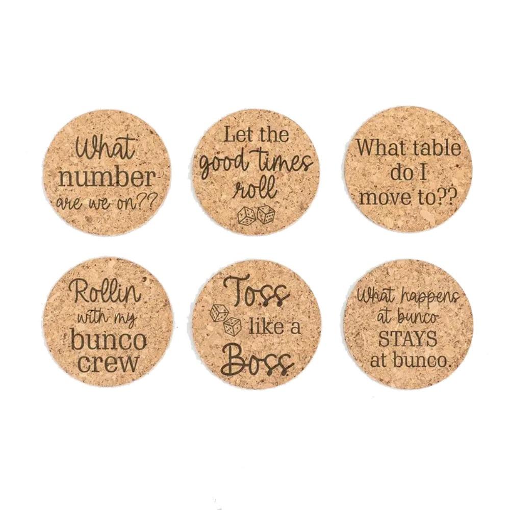 

6pcs Heat-resistant Coasters Wooden Anti Scalding Pad Tableware Tea Cup Mats Dish 6 Pcs