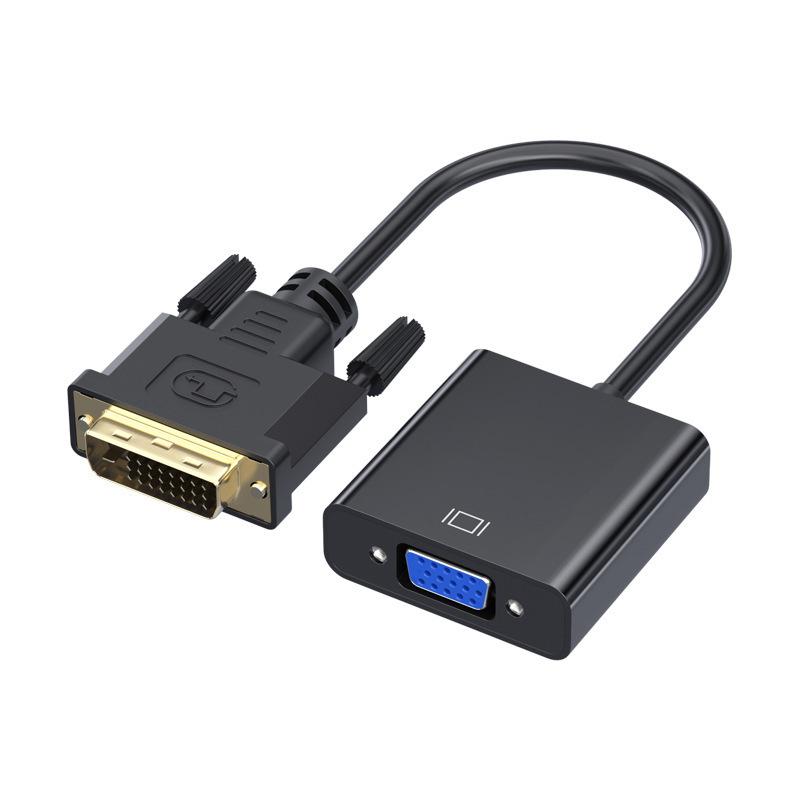 

DVI to VGA adapter cable 24 + 1 DVI TO VGA adapter adapter cable, computer to monitor conversion DVI to VGA adapter cable чорний
