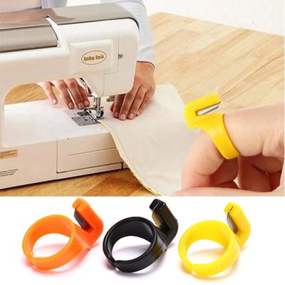 Plastik Yüksük Dikiş Halkası Iplik Kesici Parmak Bıçağı Dikiş El Sanatları DIY Aracı
