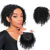 African Small Curly Top Hair Piece High Temp Fiber Breathable 3 Clips Wig Women