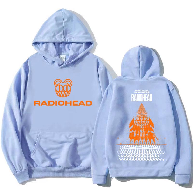Rock Band Radiohead Trasa 2025 Listopad Bluzy Polarowe Zimowe Długi Rękaw Bluzy z Kapturem Casualowa Moda Męskie/Damskie Pulowery