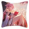 Cartoon Genshin Impact Pillow Covers Sofa Decorative Home Double-Sided Printing Short Plush Cute Cushion Cover