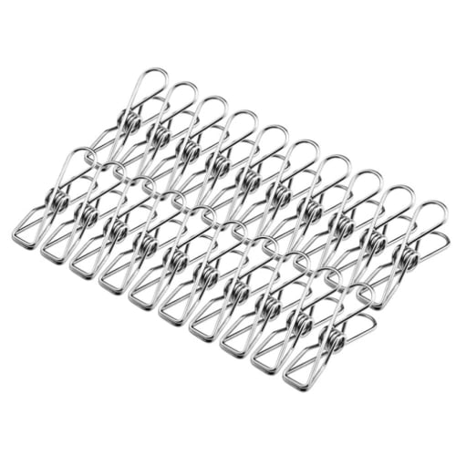 G-MODELL Stainless Steel Clothespins, Strong, Windproof, Set of 20 (S)