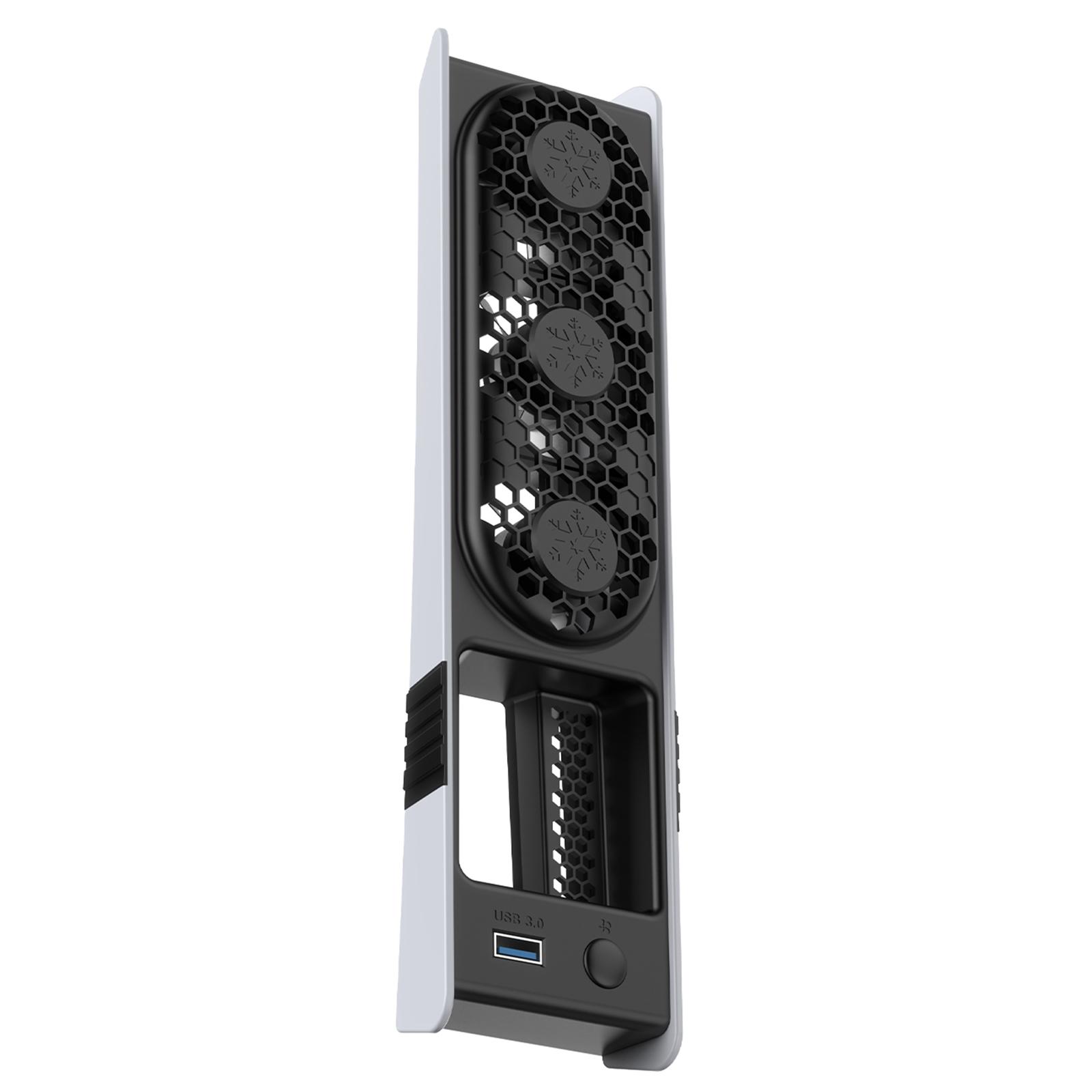 

JYS JYS-P5228 For Sony PS5 Pro/Slim Console Cooling Fan Smart Temperature Control Rear Fan with RGB Light B