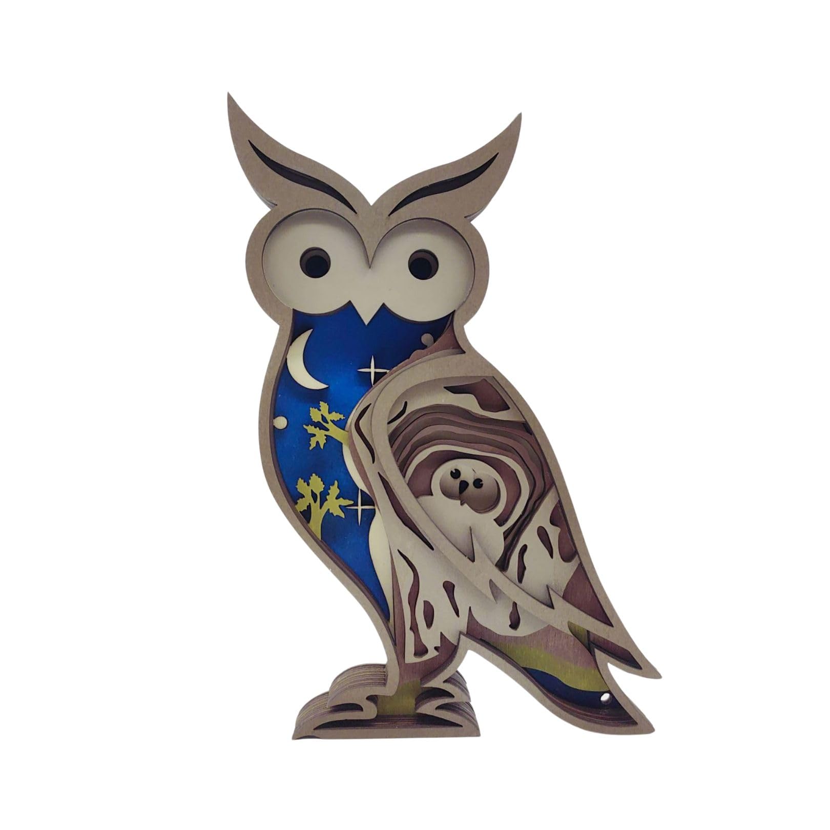 

Owl Figurine, Interior Decoration, Wooden, Scandinavian Style, Entryway Decor, Object, Stylish Animal (Owl)