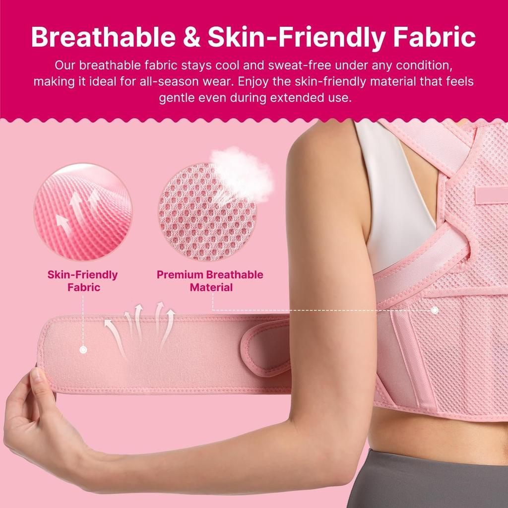 Adjustable Back Brace Posture Corrector For Women Men Lightweight Shoulder Support Neck Pain Relief