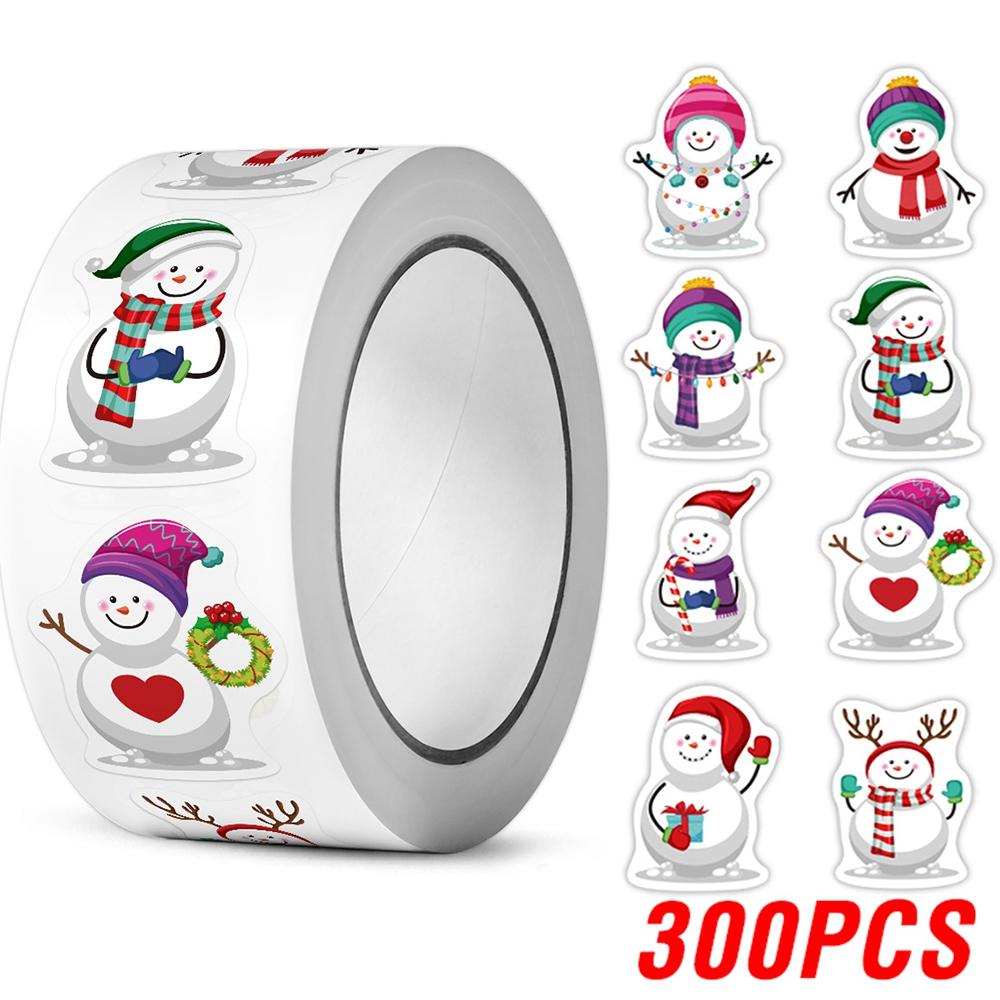 100-500Pcs High-Standard-Quality Heterotypic High-Quality Christmas High-Quality Snowmans High-Quality Stickers High-Quality Dly High-Quality Gift