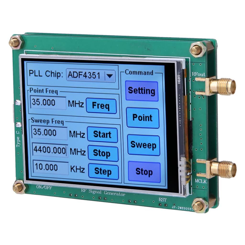 Signal Generator Full Touch Screen RF Sweep Frequency PC Control with Data Cable ADF4350 ADF4351 ADF435X