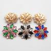 LKERAN New 1 40mm Gold Mixed Acrylic Rhinestone Button Metal Invitation Letter Ribbon Accessories Wedding Decoration