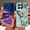 For Honor 400 Smart 5G Case LGN-NX1 Luxury Butterfly Painted Cover Soft Silicone Case For Honor X7d HonorX7d Honor400 Smart Bags