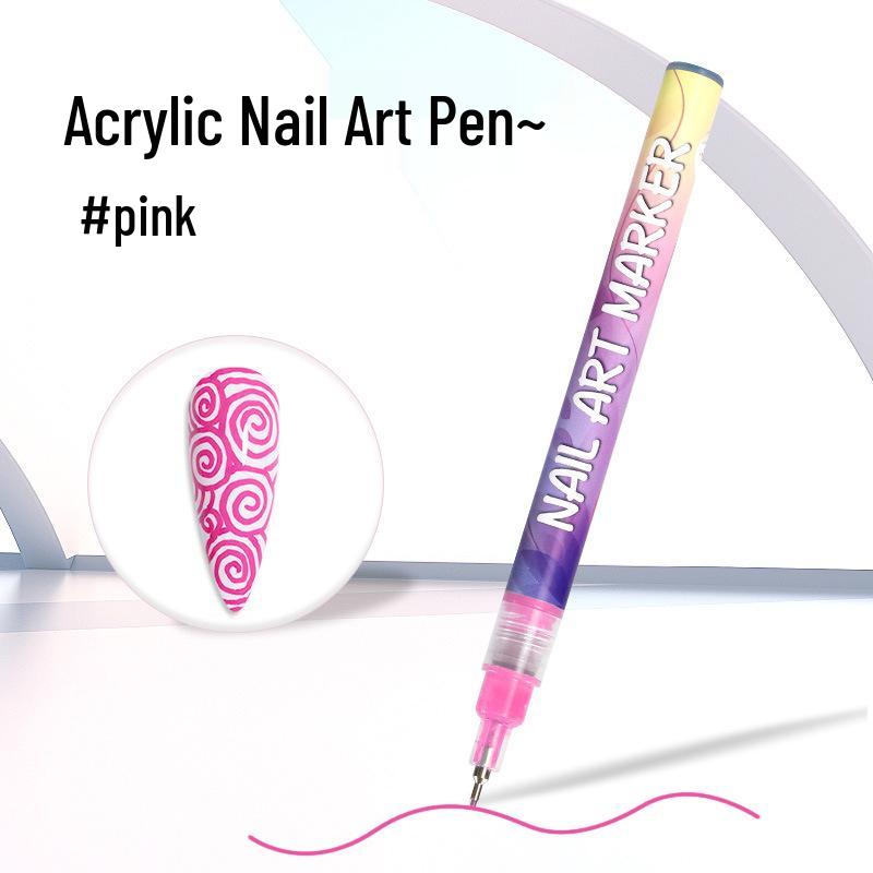 Nail Art Graffiti Pen Set – 12 Quick-Drying Acrylic Colors for DIY Fingernail Painting and Outlining