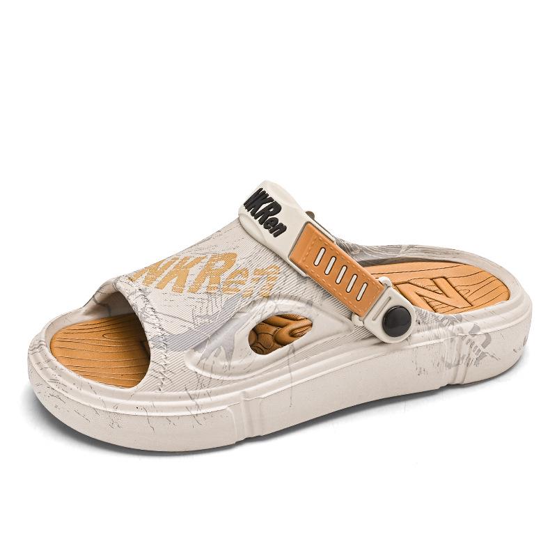 Men's Non-Slip Summer Sandals with Heel - Soft Sole Outdoor Beach Slippers, Plus Size.