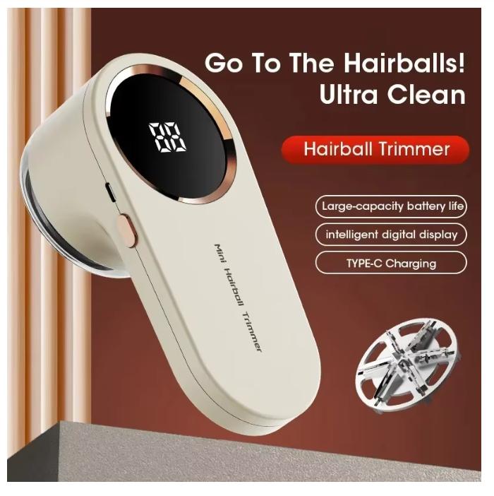 Portable Electric Lint Remover with LED Display USB Rechargeable Sweater Shaver Household Clothes Hair Ball Trimmer
