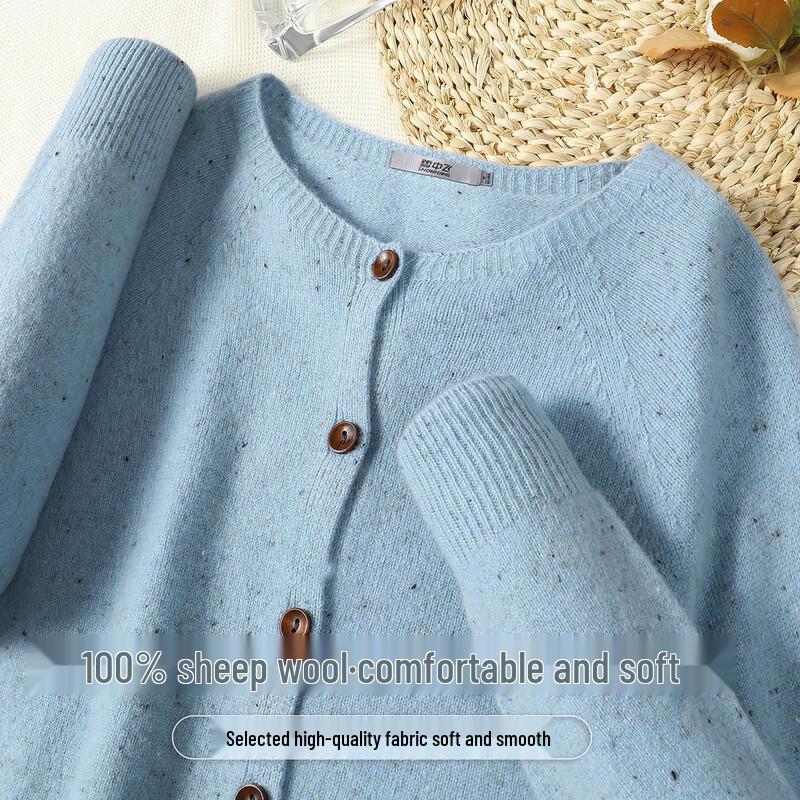 

Snowflying Women s Colorblock Pure Wool Cardigan L
