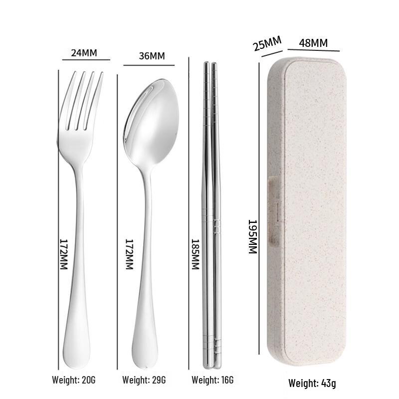 ZISIZ Portable 304 Stainless Steel Cutlery Set