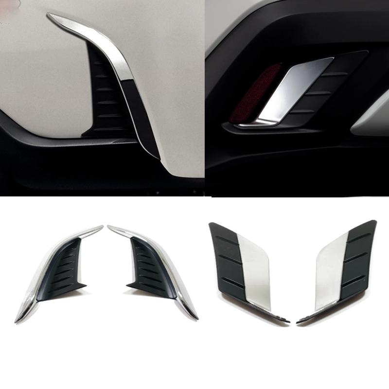 For Toyota Corolla Cross -2024 ABS chrome front Rear bumper Fog Light Lamp cover Foglight Decoration Cover Accessories