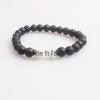 Volcanic Stone & Metal Dumbbell Prayer Beads Fashion Bracelet