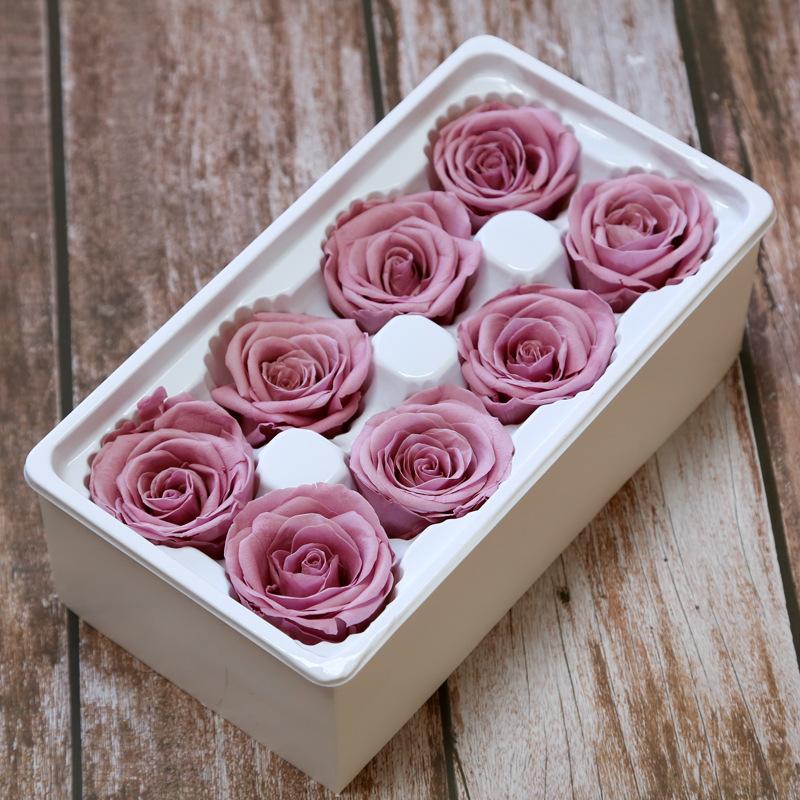 Ewige Lebensblume Material Geschenkbox Unsterbliche Rose Blume Getrocknete Rose Künstliche Konservierte Blumen Kopf Rosen