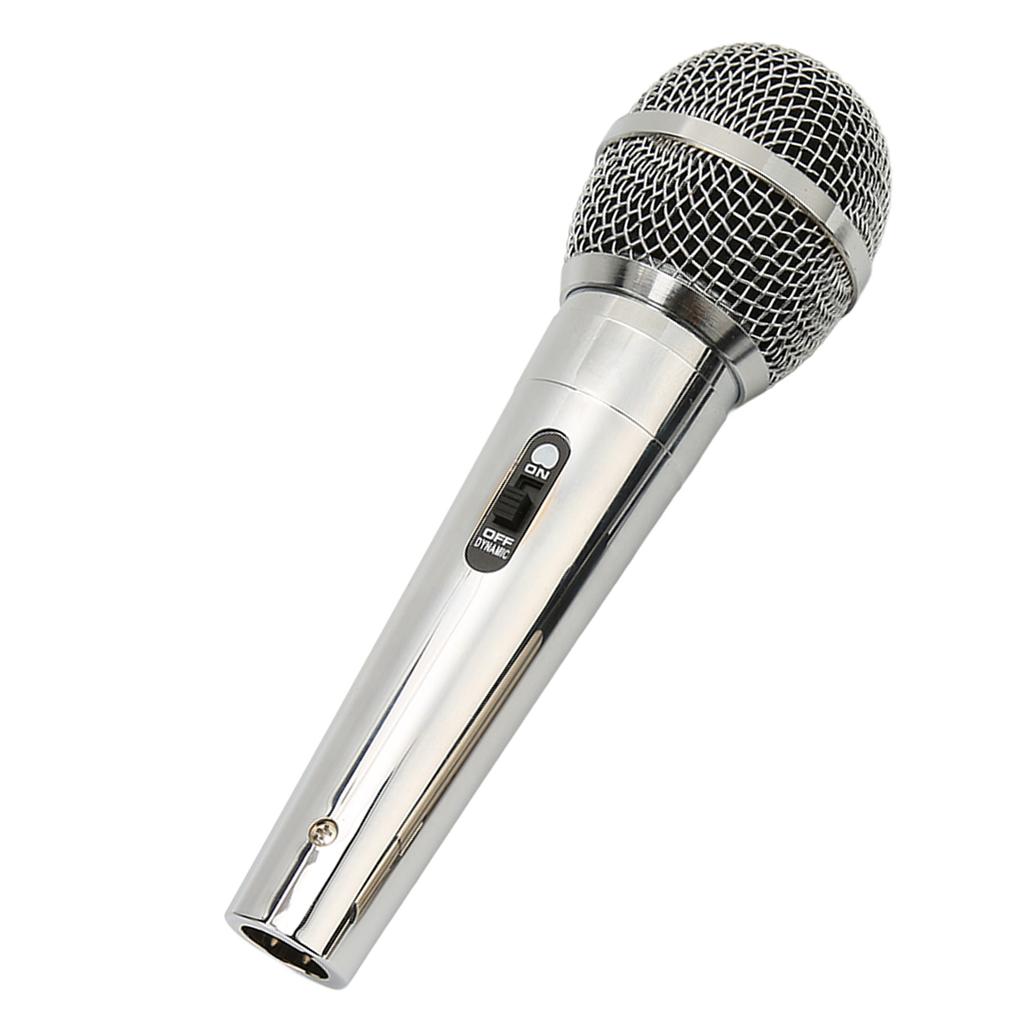 Wired Microphone Moving Coil Type Handheld Singing Microphone for Home KTV Meeting 9.8ft