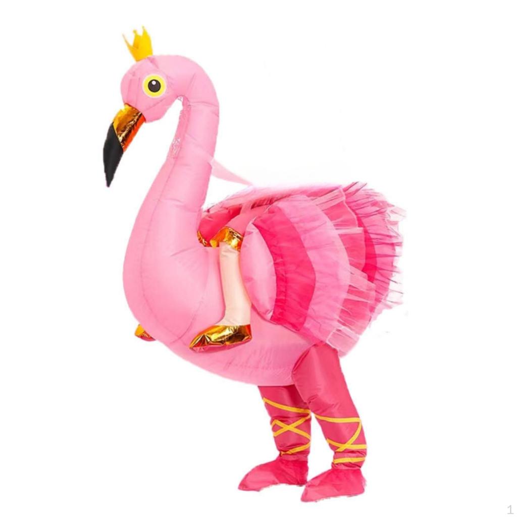 Inflatable Flamingo Costume High-Strength Wearable for Parties