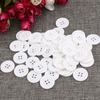 50Pcs 23Mm White Round 4 Hole Resin Buttons Sewing Craft Supplies for Scrapbooking Embellishments Jewelry Making Knitting DIY