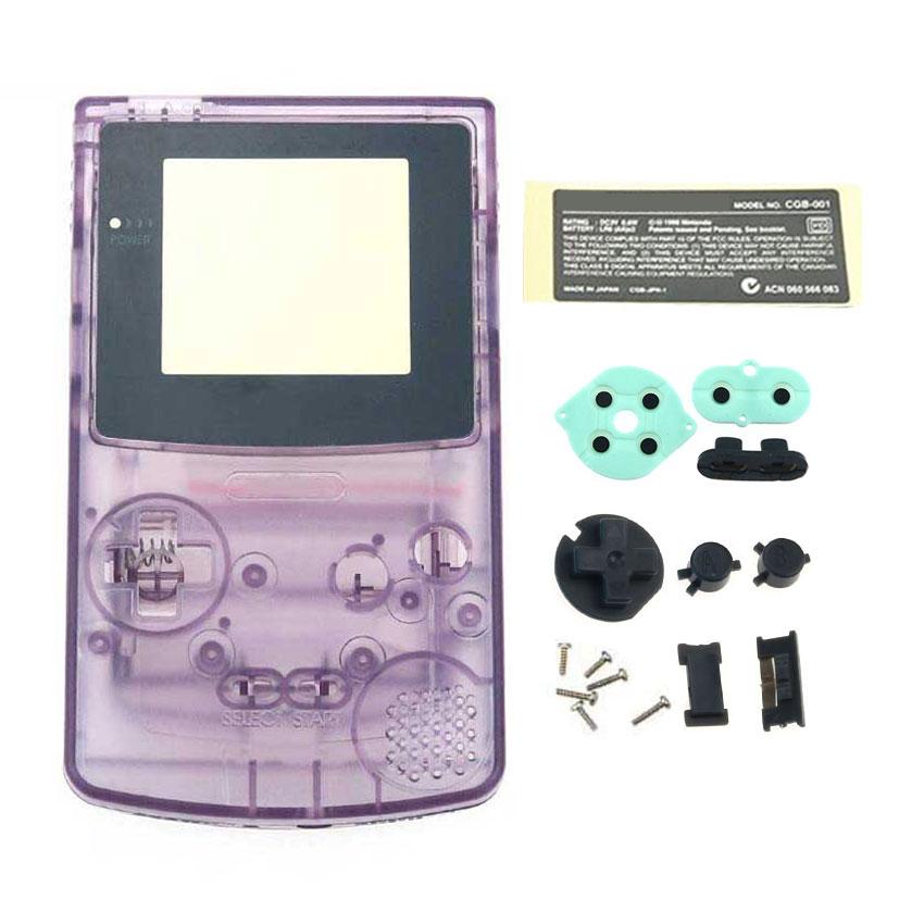 JCD Kunststoffgehäuse für Gameboy Advance GBC-Konsole mit Tasten, Schrauben, Aufklebern und Etikettenteilen