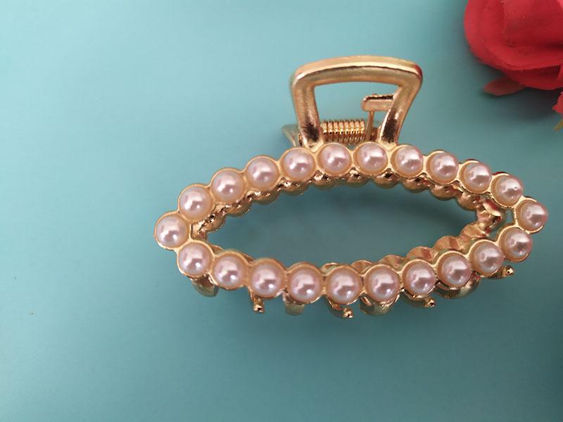 Pearl Rhinestone Hair Clip - Korean Fashion Hair Accessory