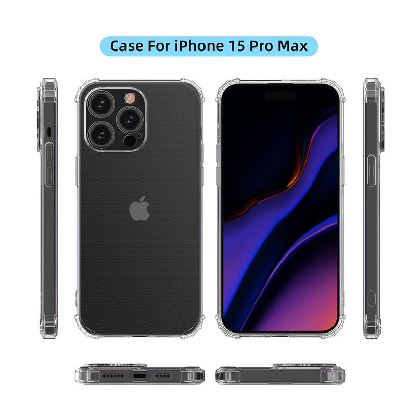 17air Drop-proof Military Phone Case: Transparent Protective Cover for iPhone 16 Pro/XS Max/8 Plus