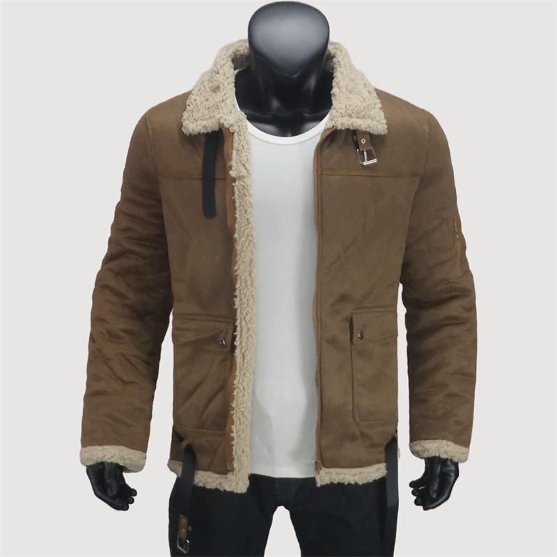 Winter Cold Men's Jacket Zipper Fleece Warm Coats Street Windproof Casual Men's Clothing Outerwear Lapel Jackets S-5XL